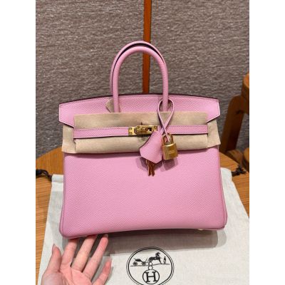 Mauve Sylvestre Epsom Birkin 25 Gold Hardware
