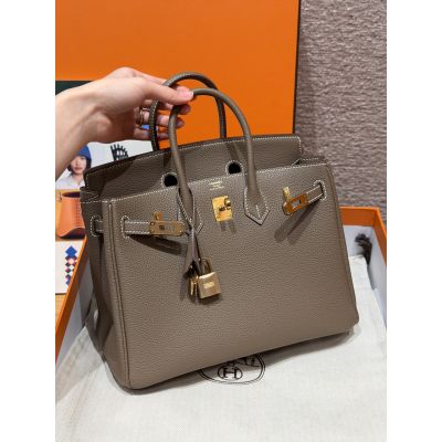 Etoupe Togo Birkin 25 Gold Hardware