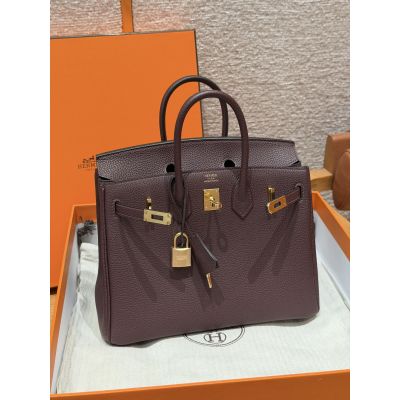 Rouge Sellier Togo Birkin 25 Gold Hardware