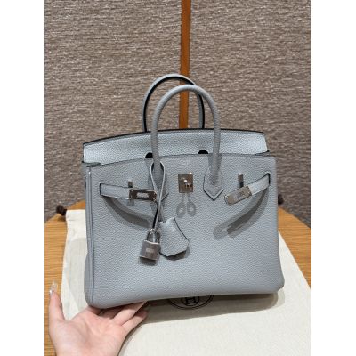 Girs Pantin Togo Birkin 25 Palladium Hardware