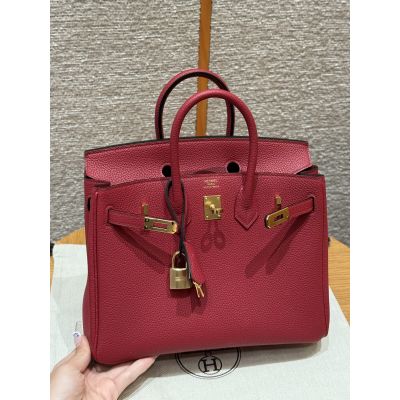 Rouge Grenat Togo Birkin 25 Gold Hardware