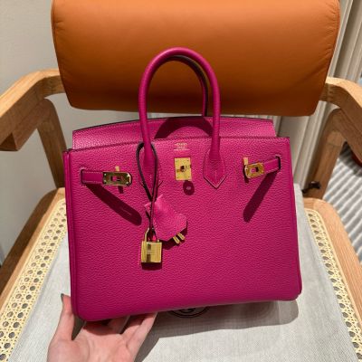 Rose Purple Togo Birkin 25 Gold Hardware