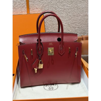 Rouge H Box Birkin 30 Gold Hardware