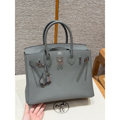 Gris Meyer Epsom Birkin 30 Palladium Hardware