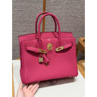 Fuchsia Togo Birkin 30 Gold Hardware