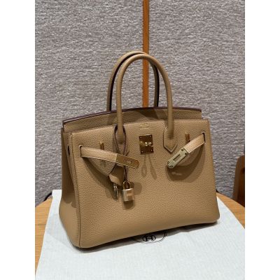 Biscuit Togo Birkin 30 Gold Hardware 