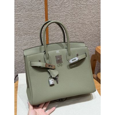 Sauge Togo Birkin 30 Palladium Hardware 