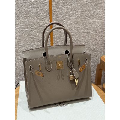 Etoupe Epsom Birkin 30 Gold Hardware
