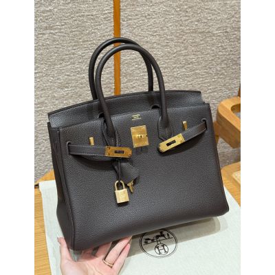 Ebene Togo Birkin 30 Gold Hardware 