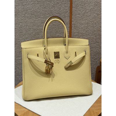 Jaune Poussin Togo Birkin 30 Gold Hardware 