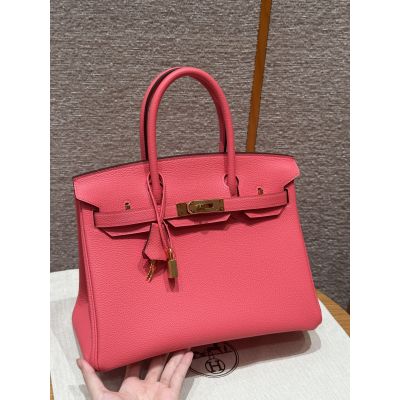 Rose Extreme Togo Birkin 30 Gold Hardware 
