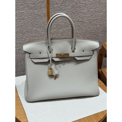 Gris Perle Togo Birkin 35 Gold Hardware