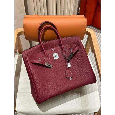 Bordeaux Togo Birkin 35 PalladiumHardware