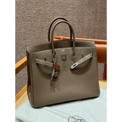 Etoupe Togo Birkin 35 Palladium Hardware