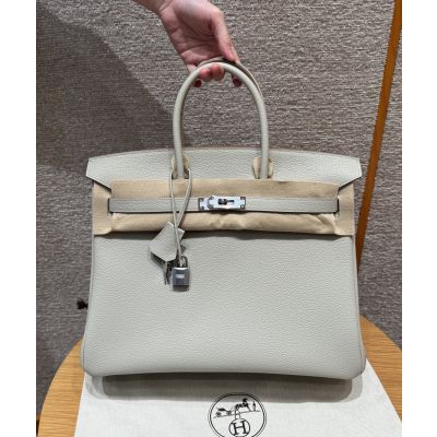 Gris Perle Togo Birkin 35 Palladium Hardware