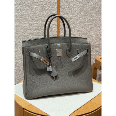 Etain Togo Birkin 35 Palladium Hardware