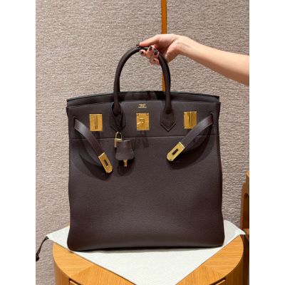 Chocolate Togo Coup de Soleil HAC Birkin 40 Gold Hardware