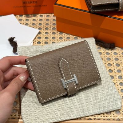 Etoupe Epsom Bearn mini wallet Palladium Hardware
