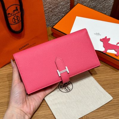 Rose Lipstick Bearn Long Wallet Palladium Hardware