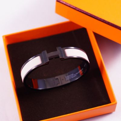 Craie Clic H Enamel Bracelet Black hardware 17cm, 19cm