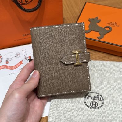 Etoupe Epsom Bearn Compact wallet Gold /Palladium Hardware