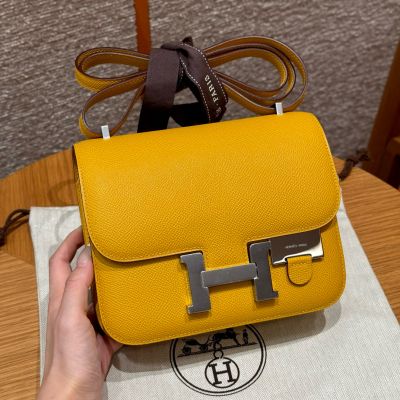 Jaune Ambre Epsom Constance 18 Palladium Hardware
