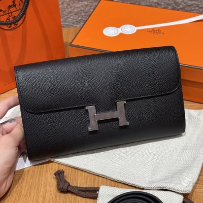 Black Epsom Constance-To-Go Wallet Palladium Hardware