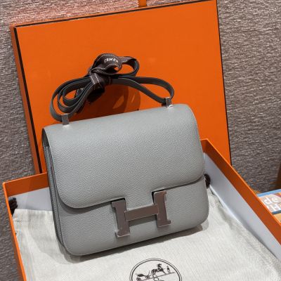 Gris Mouette Epsom Constance 24 Palladium Hardware