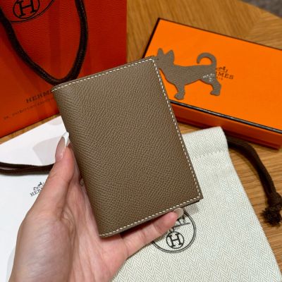 Etoupe  Epsom MC² Euclide Card Holder