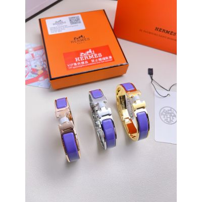 Purple Clic H Bracelet 17cm, 19cm 