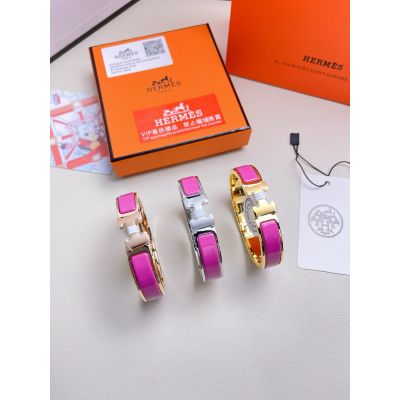 Rose Pink Clic H Bracelet 17cm, 19cm 