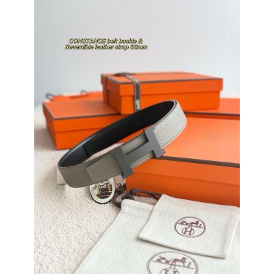 Constance Reversible Leather Belt 32mm Black Buckle