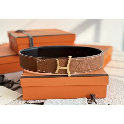 Script Reversible Leather Belt 38mm