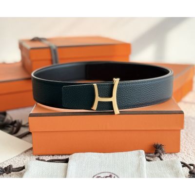 Script Reversible Leather Belt 38mm
