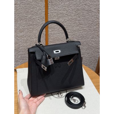 Black Togo  Kelly 25 Palladium Hardware