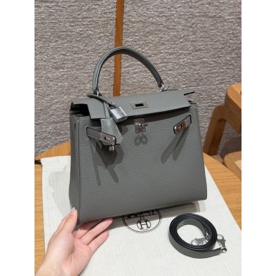 Gris Meyer Togo Kelly 25 Palladium Hardware