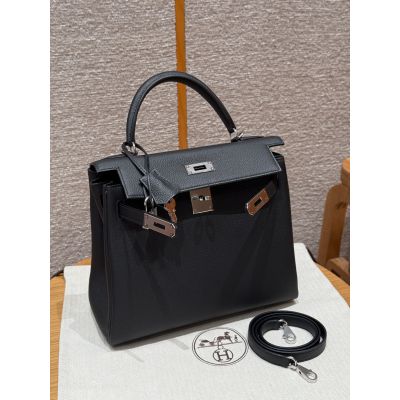 Black Togo Kelly 28 Palladium Hardware