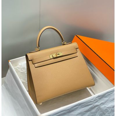 Chai Epsom Kelly 28 Gold Hardware