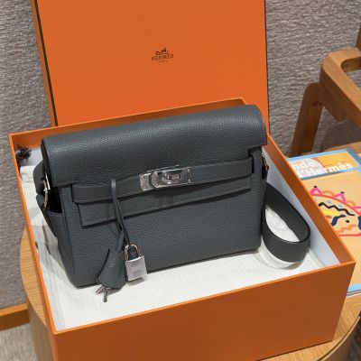 Ardoise Togo Kelly Messenger PM Palladium Hardware