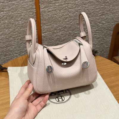 Mauve Pale Clemence Mini Lindy 20 Palladium Hardware
