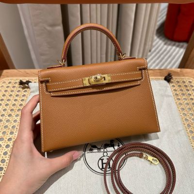 Gold Epsom Mini Kelly 20 II 