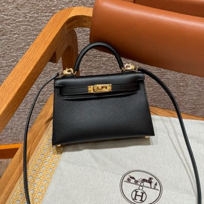 Black Epsom Mini Kelly 20 II 