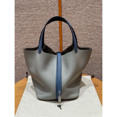 Limited Ediditon Girs Mouette and Blue agate Ruby Clemence Picotin Lock 22 Palladum Hardware