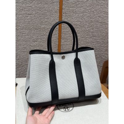 Black Negonda and Ecru  Toile Canvas Garden Party 30 TPM Palladium Hardware