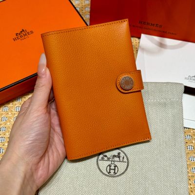 Orange Evercolor R.M.S passport holder Palladium Hardware
